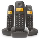 Telefone Sem Fio +2 Ramais Adicionais Intelbras TS2513 Preto