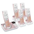 Telefone sem fio AT&T CL82557 DECT 6.0 com 5 aparelhos com secretária eletrônica