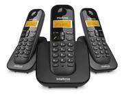 Telefone Sem Fio Intelbras Ts 3113 Com 2 Ramais Inclusos Preto