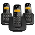 Telefone Sem Fio Intelbras Ts3113 Base E 2 Ramais Dect 6.0 Preto