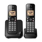 Telefone Sem Fio Panasonic Kx Tgc352 2 Bases 110V Preto
