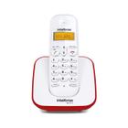 Telefone Sem Fio TS 3110 Branco e Vermelho Intelbras