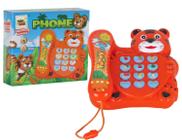 Telefone Tigre Brinquedo Infantil c/ Luzes e Música Educacional