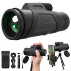 Telescópio monocular AMITHER 12x42 com adaptador de telefone e tripé