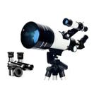 Telescópio Monocular Astronômico F30070m com Tripé e Acessórios