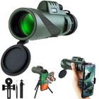 Telescópio monocular OMDS 12x50 de alta potência com adaptador de smartphone