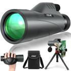 Telescópio monocular OXK 12x56 de alta potência com adaptador de smartphone