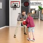 TEMI Indoor Basketball Hoop for Kids, Over The Door Basketball Hoop, Mini Hoop com placar eletrônico & 2 bolas, presentes de brinquedo de basquete para crianças adolescentes meninos
