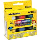 Tempera Guache 15ml 6 Cores Fantasia Glitter 02001 Acrilex