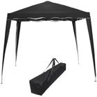 Tenda Gazebo Articulada 2,4x2,4 m Barraca Praia Sanfonada Dobrável Preta Alumínio com Bolsa