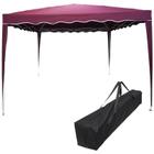 Tenda Gazebo Articulada 3x3 m Barraca Praia Camping Sanfonada Dobrável Bordo Alumínio com Bolsa