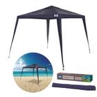 Tenda Gazebo Praia 3 M X 2,40 M Encaixe em Rafia Azul Mor