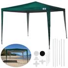 Tenda Gazebo Praia 3x3 M de Encaixe Poliester Oxford Verde Mor