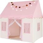 Tenda infantil Little Dove Large com tapete, Star Lights, rosa 132x89