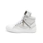 Tênis Academia Fit Feminino Sneaker Botinha Cano Alto Caminhada Casual Confortável Couro Esporte