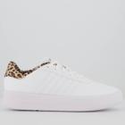 Tênis Adidas Court Platform Feminino Branco e Bege