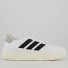 Tênis Adidas Courtblock Bold Feminino Branco e Cinza