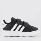 Tênis Adidas Grand Court 2.0 CF Infantil Preto e Branco