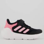 Tênis Adidas Tensaur Run 3.0 EL Infantil Preto e Rosa