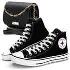 Tênis All Feminino Star Feet Casual Cano Alto Botinha com Bolsa Transversal