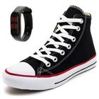 Tênis All Star Converse Cor Preto Couro Cano Alto - 5213