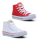 Tenis All Kit 2 Pares Star Feminino Masculino Cano Alto Lona Hi Últimos Pares120/2Bo