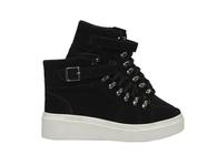 Tênis Botinha Feminino Preto Solado Alto Fivela Cano Médio - Salook - Moda  Feminina - Magazine Luiza