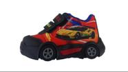 Tenis Calce Fácil Infantil Menino Carro Luzinha LED Conforto BT130