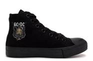 Tenis Cano Alto Roqueiro Banda de Rock Heavy Metal ACDC Hells Bells