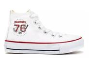 Tenis Cano Alto Roqueiro Banda de Rock n Roll Heavy Metal Ramones 76