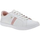 Tênis Casual Feminino Branco Cadarço Elástico Leve e Confortável Calce Fácil 28-040