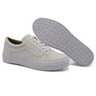 Tênis Casual Feminino Cadarço Detalhe Lateral Branco