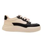 Tenis Casual Feminino Moleca Flatform Sneakes Emojis Branco Preto 5808.103