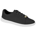 Tênis Casual Feminino Napa Preto Branco Moleca 5797.207