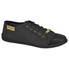 Tênis Casual Feminino Napa Verniz Preto Moleca 5605.412