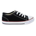 Tênis Casual Infantil Menino Canvas Low DI0002 Cadarço Preto