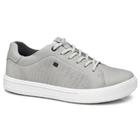 Tênis casual pegada masculino em couro silver 111501