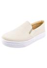 Tênis Casual Rosa Chic Calçados Feminino Calce Fácil Brilho Off-White