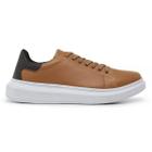 Tênis Casual Urbano Sapatênis Plataforma Relax Premium Confort Sola Alta Sneaker Oversized Couro Eco