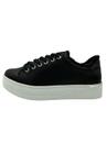 Tênis Casual Via Marte Feminino Pelinho Flatform 23-6306 Preto