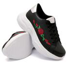 Tenis Chunky LK Store com Bordado Flor e Sola Alta Detalhada Macia