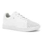 Tênis Couro Branco Comfortflex 3cm Feminino