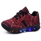 Tenis De Led Aranha Infantil Preto Masculino Meninos Confortavel