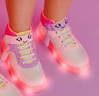 Tênis de Led Cano Médio Pampili Sneaker Luz BFF Rosa 483.002