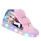 Tenis de led frozen luz que pisca infantil feminino