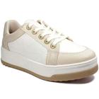 Tênis Fem Ramarim Casual Camurça Off White/Bege 24-64202