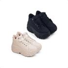 Tênis Feminino Adulto Confortável Kit 2 pares Preto E OFF White