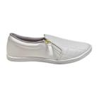 Tênis Feminino Beira Rio Slip On Zíper 4205132 23711 Bco