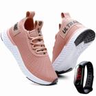 Tênis Feminino Caminhada Ultrabone Leve + Relógio