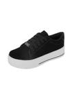 Tênis Feminino Casual Básico Preto Fio Preto Bellinda Shoes